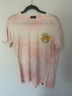 Fresh Prince Pink White Tie-Dye Graphic Tee Size Small